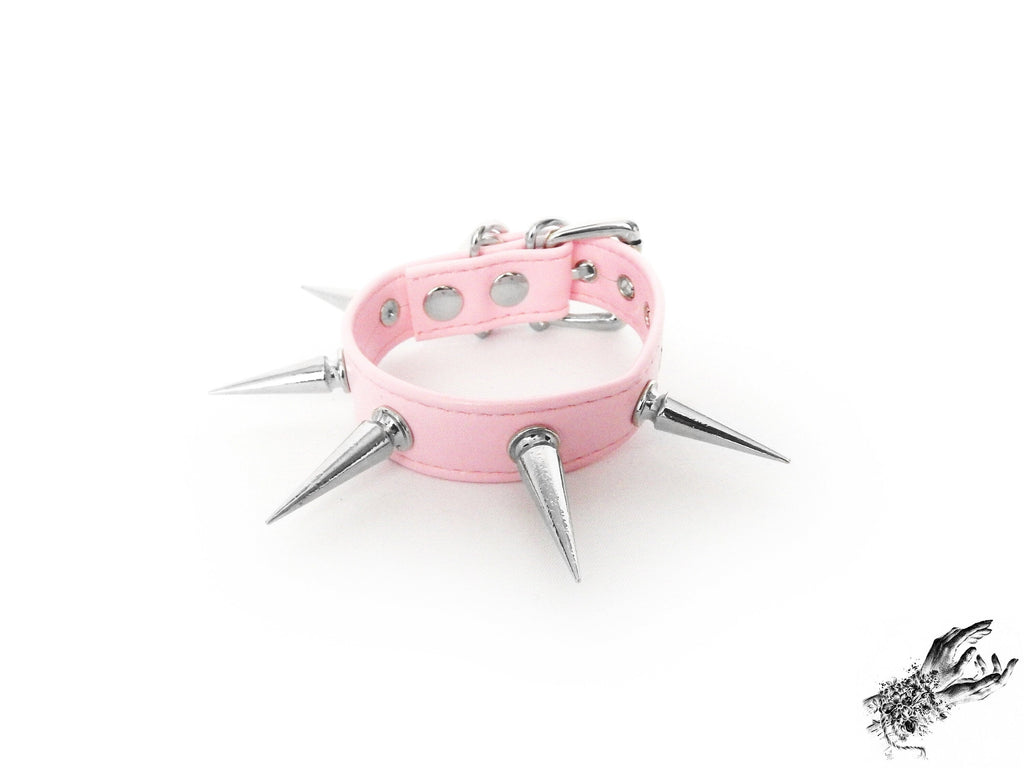 Pink Spike Studded Wristband