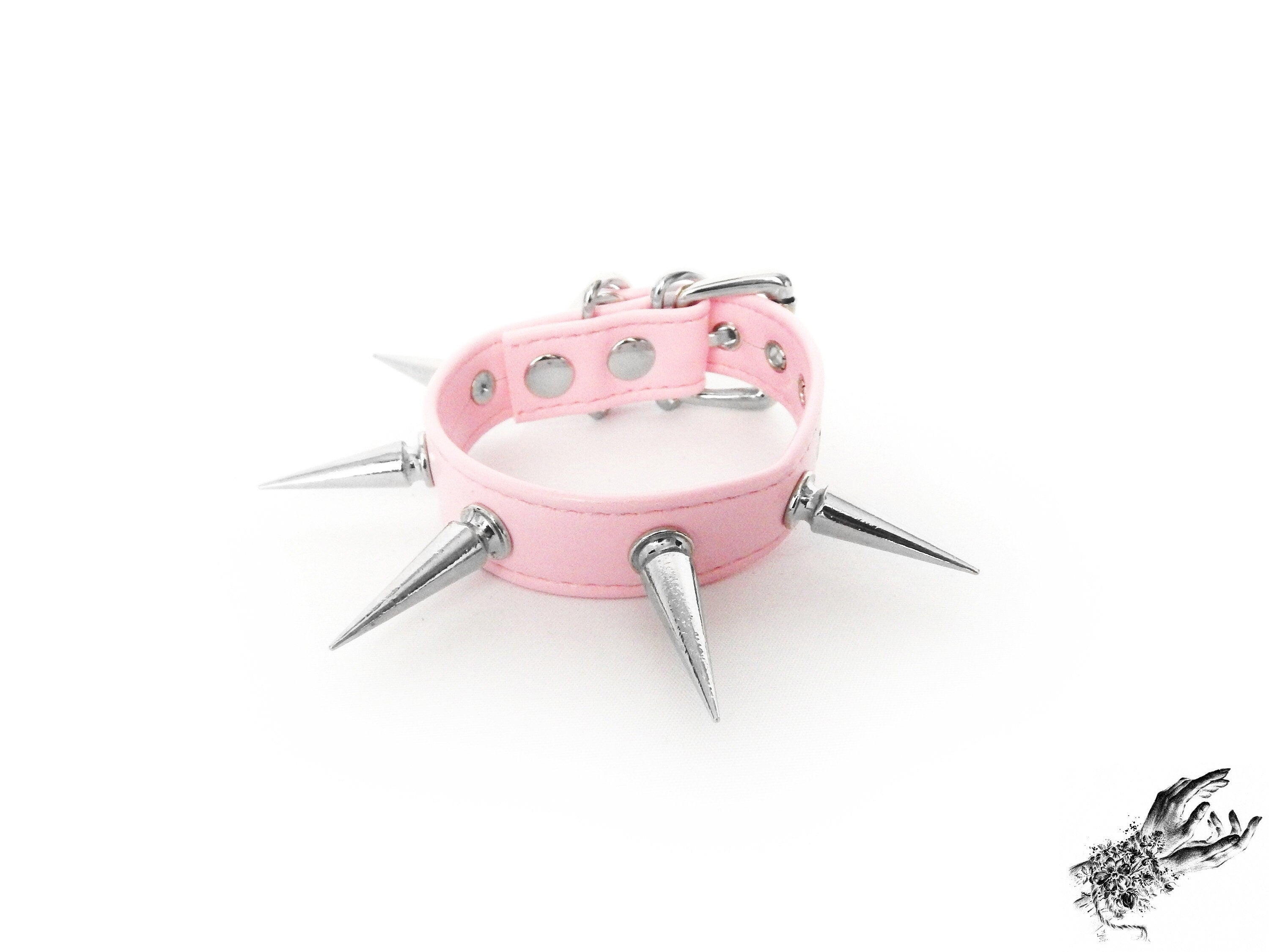 Pink Spike Studded Wristband
