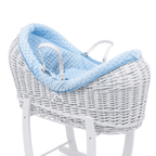 Pod Blue Dimple Moses Basket Bedding Set