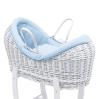 Pod Blue Waffle Moses Basket Bedding Set