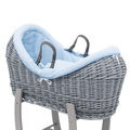 Pod Blue Waffle Moses Basket Bedding Set