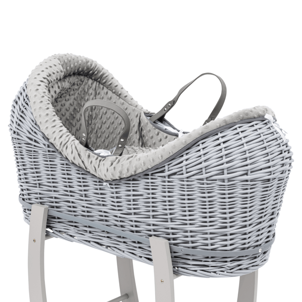 Pod Grey Dimple Moses Basket Bedding Set
