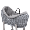 Pod Grey Waffle Moses Basket Bedding Set