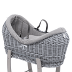 Pod Grey Waffle Moses Basket Bedding Set