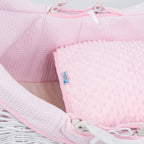 Pod Pink Dimple Moses Basket Bedding Set