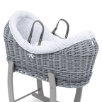 Pod White Dimple Moses Basket Bedding Set