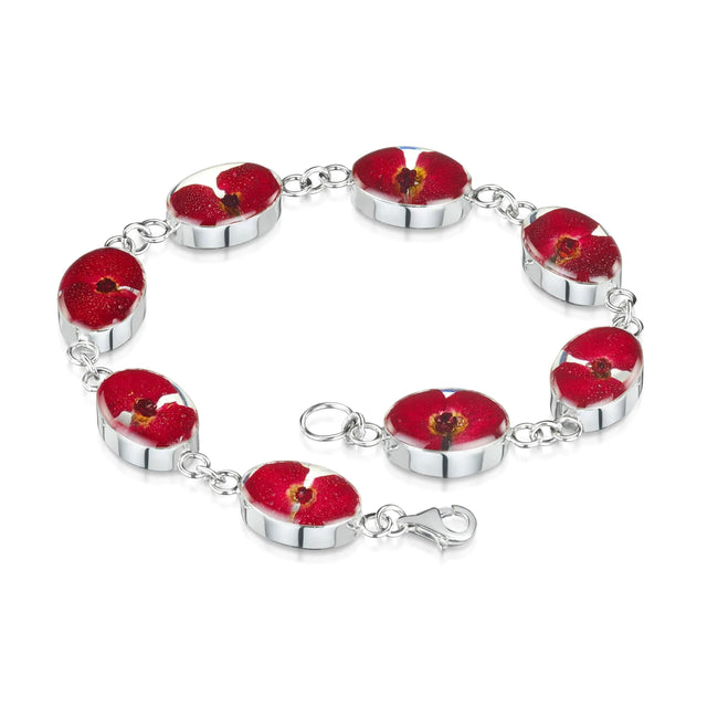 Poppy Charm Oval Charm Bracelet