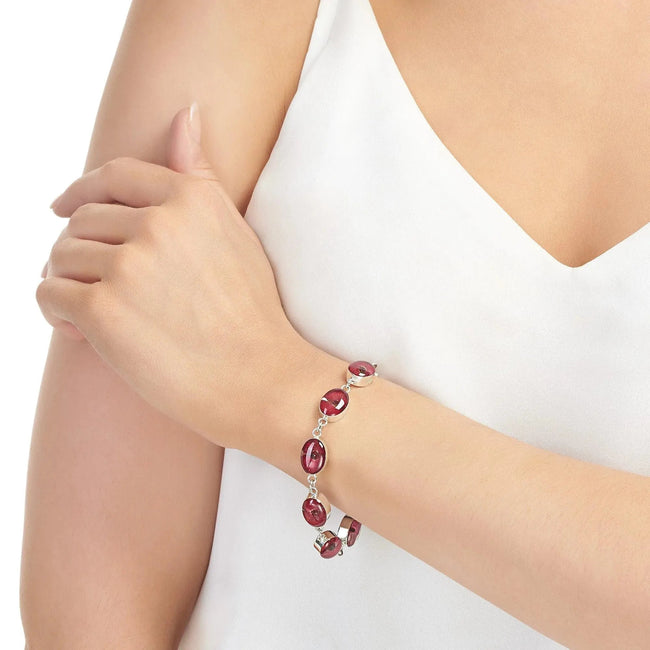 Poppy Charm Oval Charm Bracelet