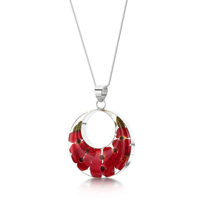 Poppy Round Pendant Necklace