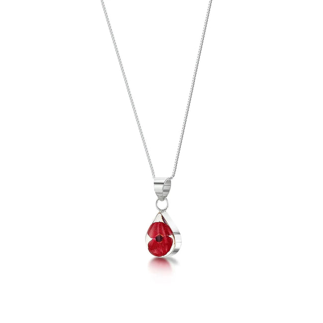 Poppy Teardrop Pendant Necklace