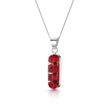 Poppy Silver Vertical Bar Pendant Necklace