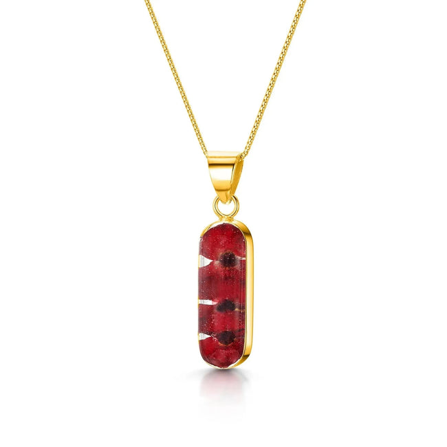 Poppy Silver Vertical Bar Pendant Necklace