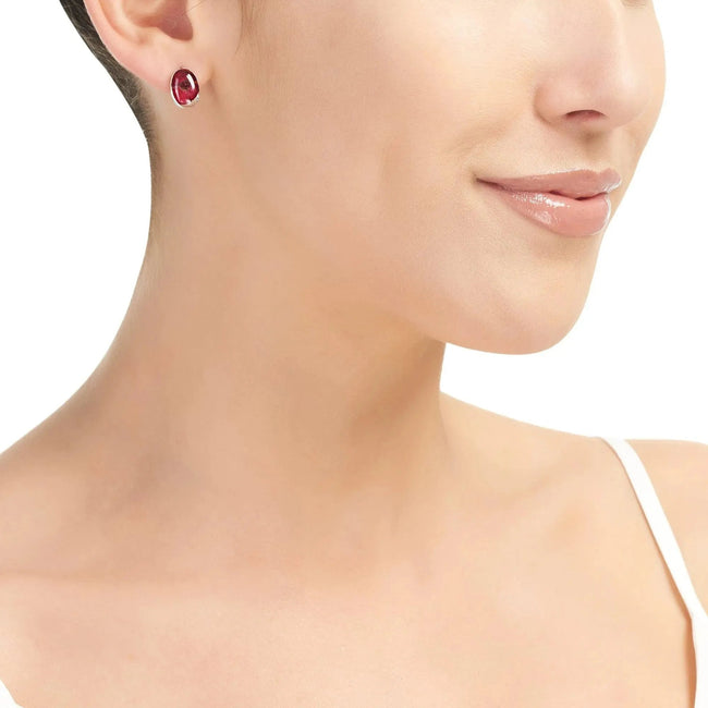 Poppy Earrings Oval Stud