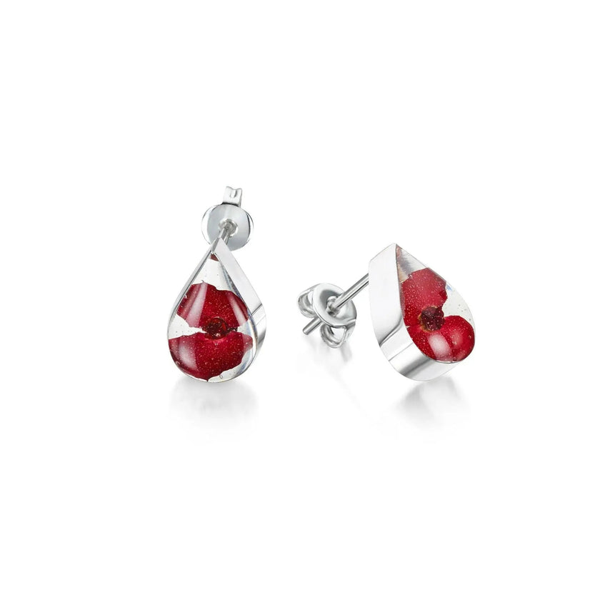 Poppy Teardrop Stud Earrings