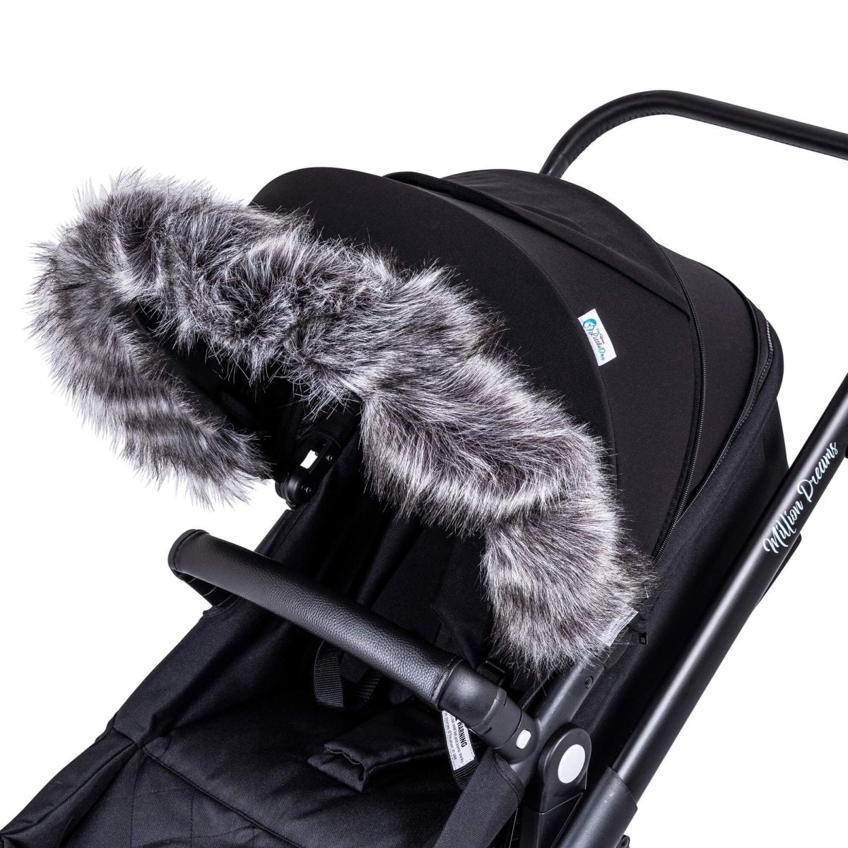 Pram Fur Hood Trim Attachment for Pushchair