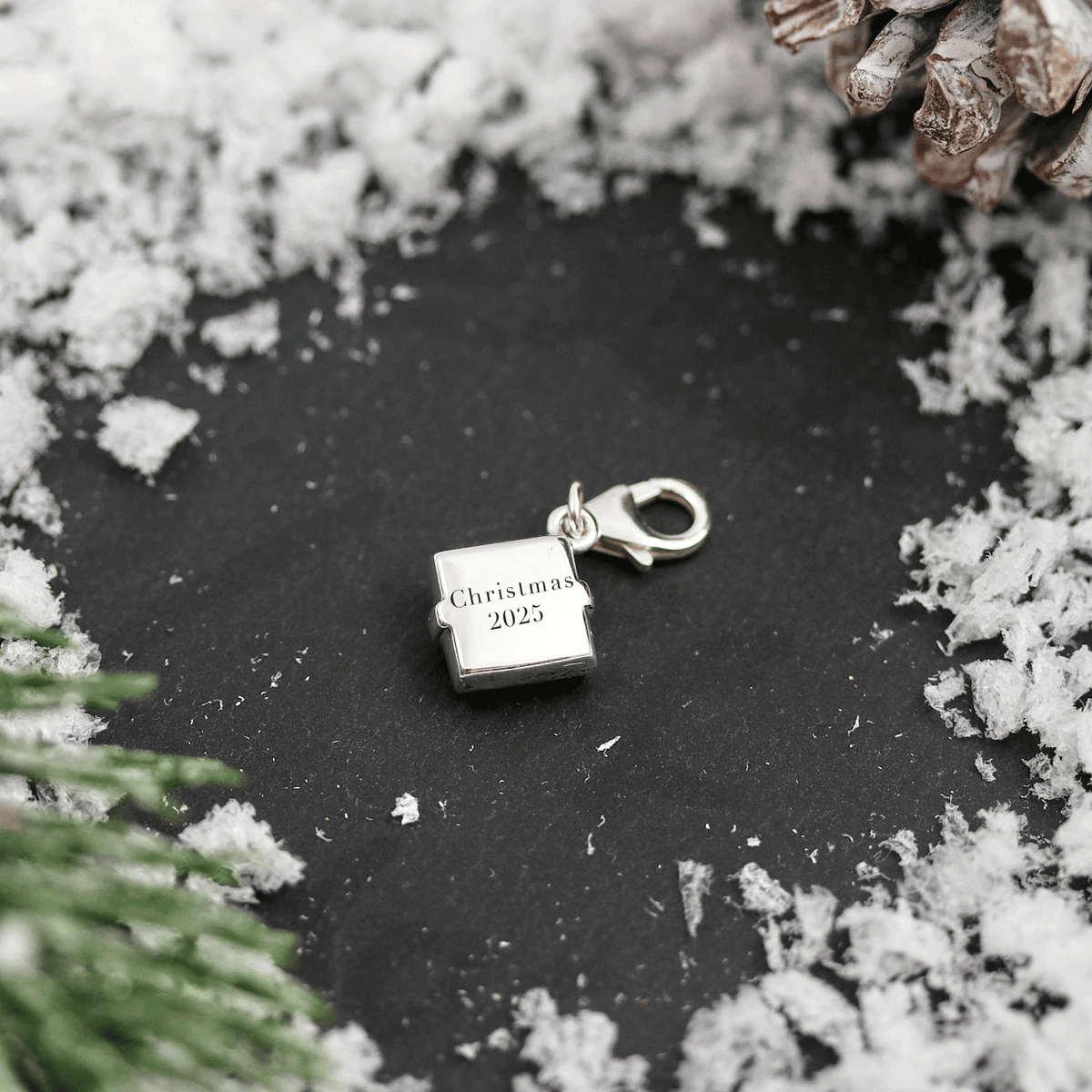 Present Personalised Silver Charm
