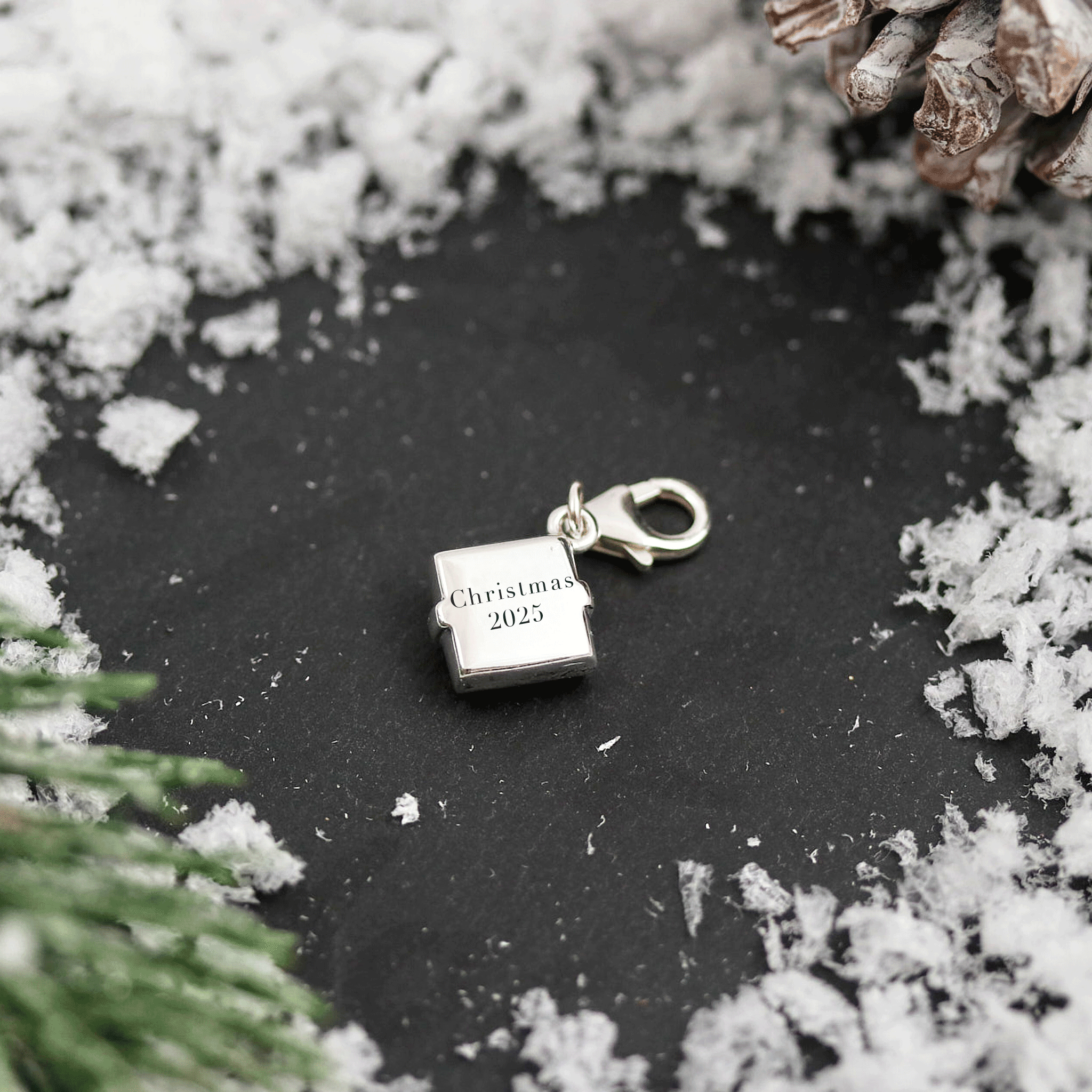 Present Personalised Silver Charm