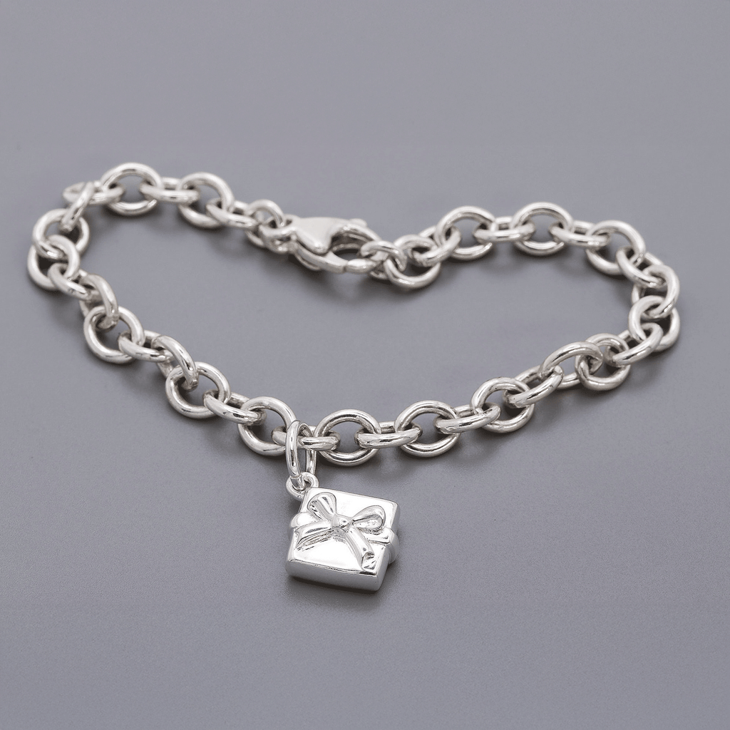 Present Personalised Silver Charm