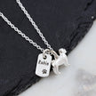 Pug Personalised Silver Dog Tag Necklace