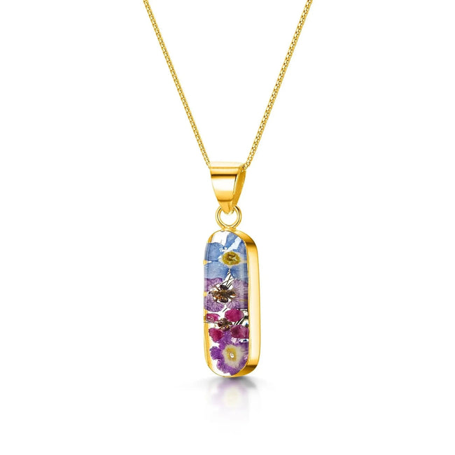 Purple Haze Vertical Bar Pendant Necklace