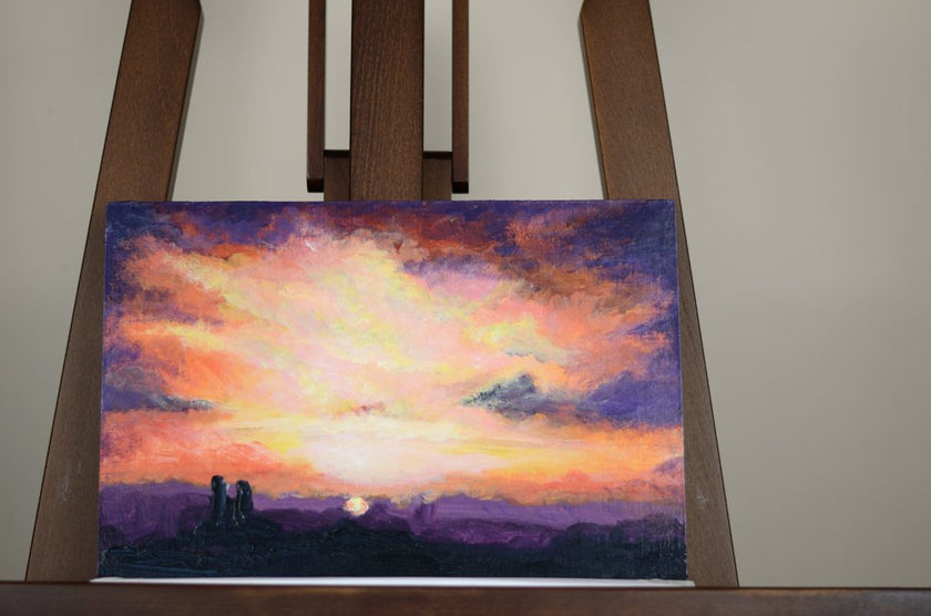 Purple Sky Sunset - Skyscape Painting