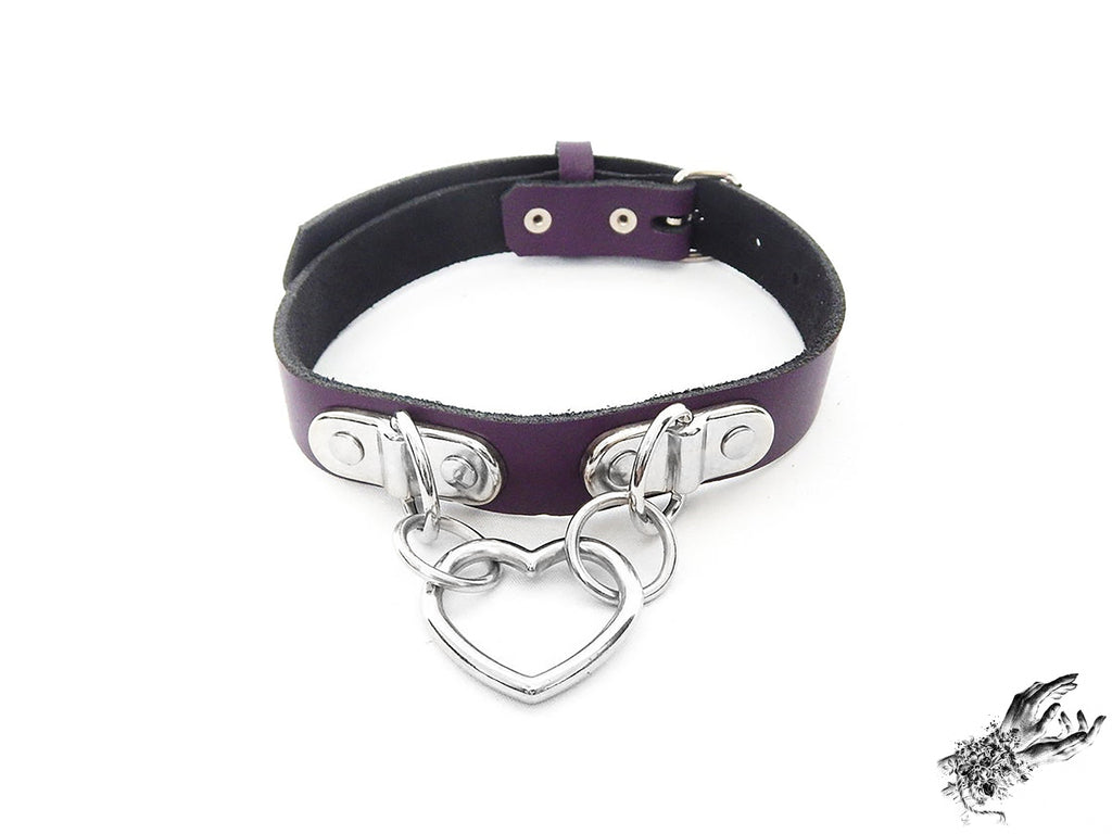 Purple Bound Heart Ring Choker