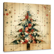 Geometric Festivity Christmas Tree Canvas