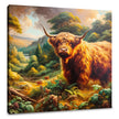 Victorian Highland Cow Majesty Canvas