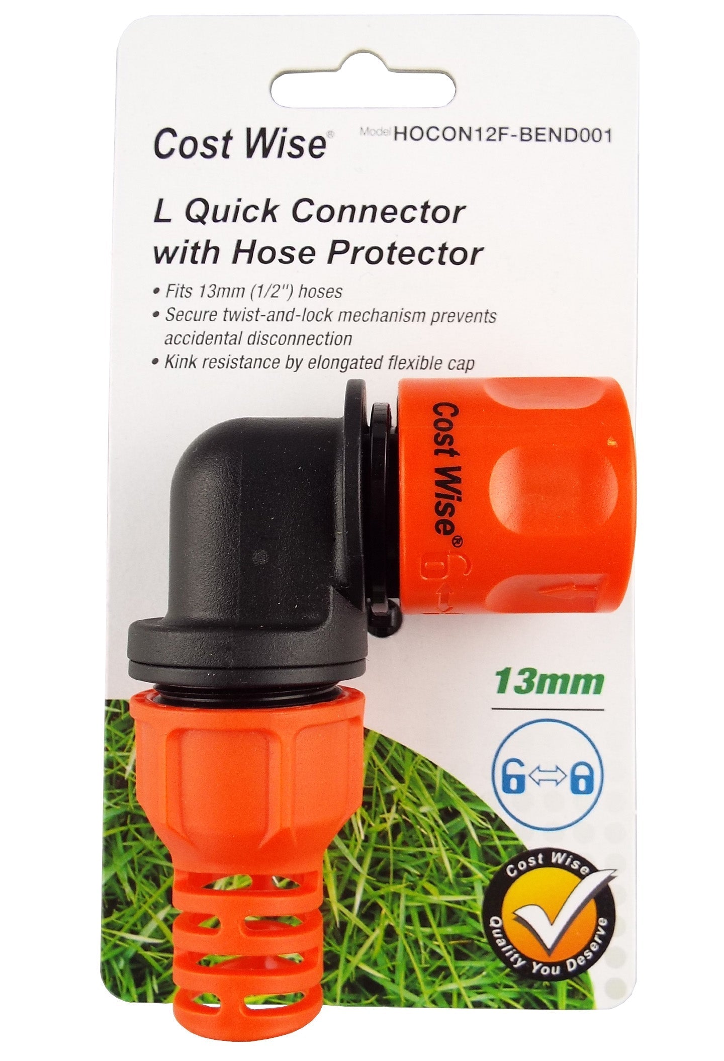 Cost Wise Angle Hose Connector with Lock