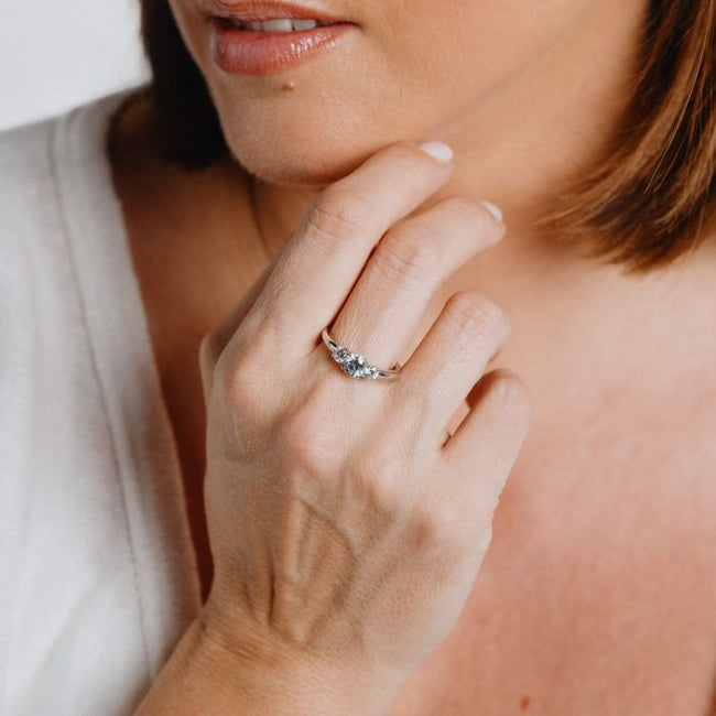 Diamonfire Claw Set Trilogy Ring