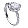 Diamonfire Tropfenring mit Pavé-Schultern