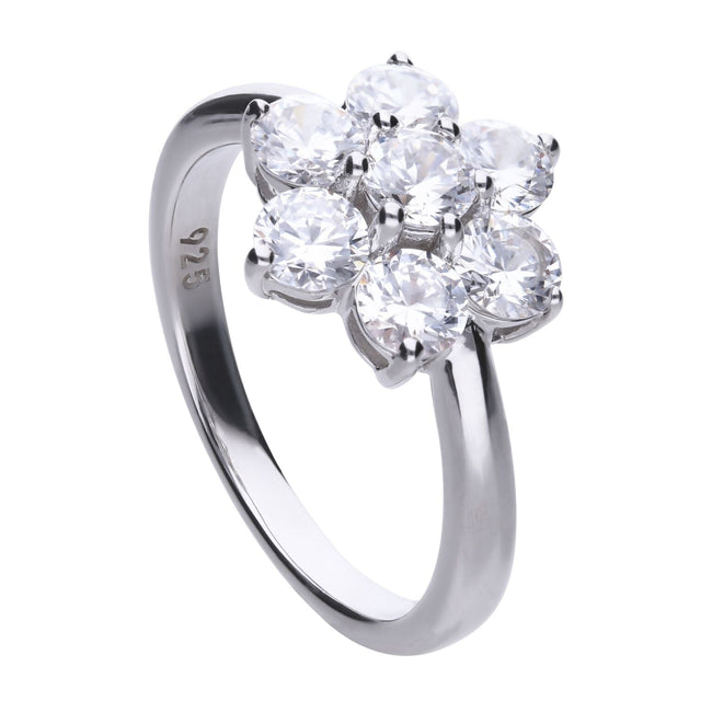 Diamonfire Blumen-Cluster-Ring