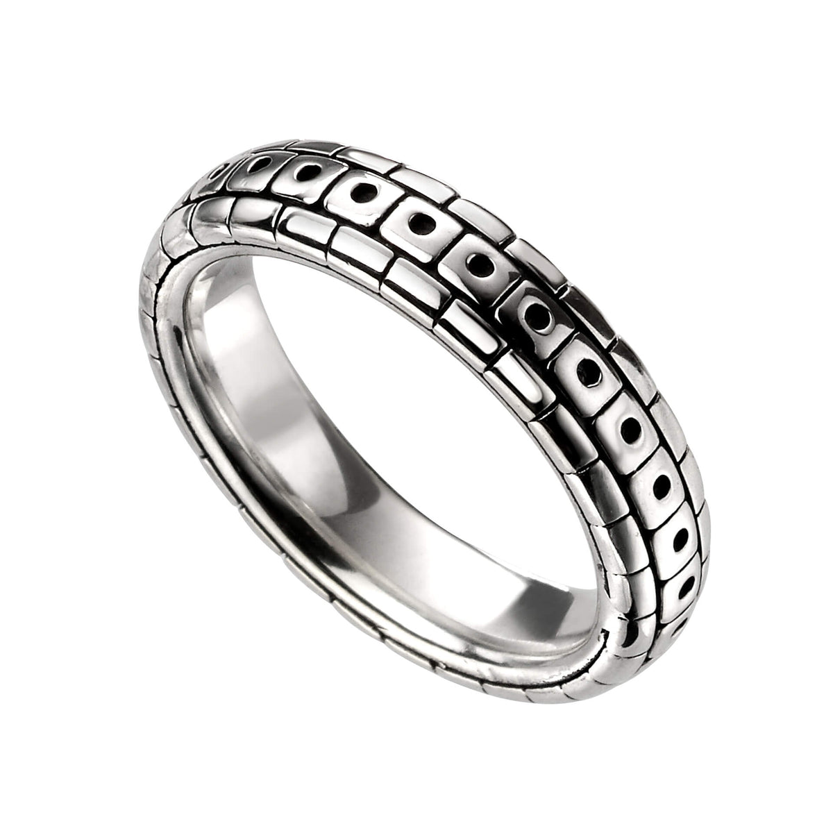 Beginnings Oxidised Pattern Ring
