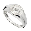 Beginnings Diamond Cut Signet Ring with CZ