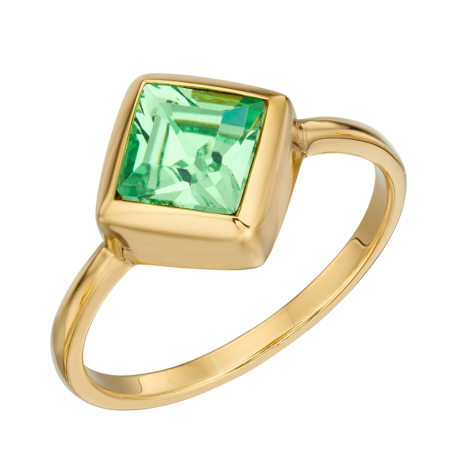 Beginnings Square Kite Ring with Crystal
