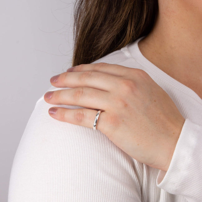 Beginnings Starburst CZ Band Ring