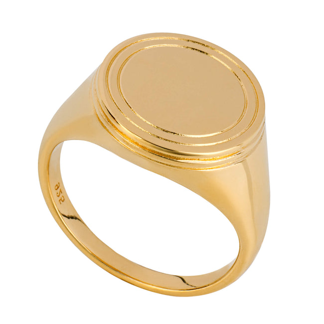 Beginnings Ridged Signet Ring