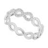 Anillo Eternidad Infinito Principios con circonitas cúbicas