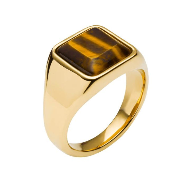Anillo de sello Fred Bennett con piedra semipreciosa