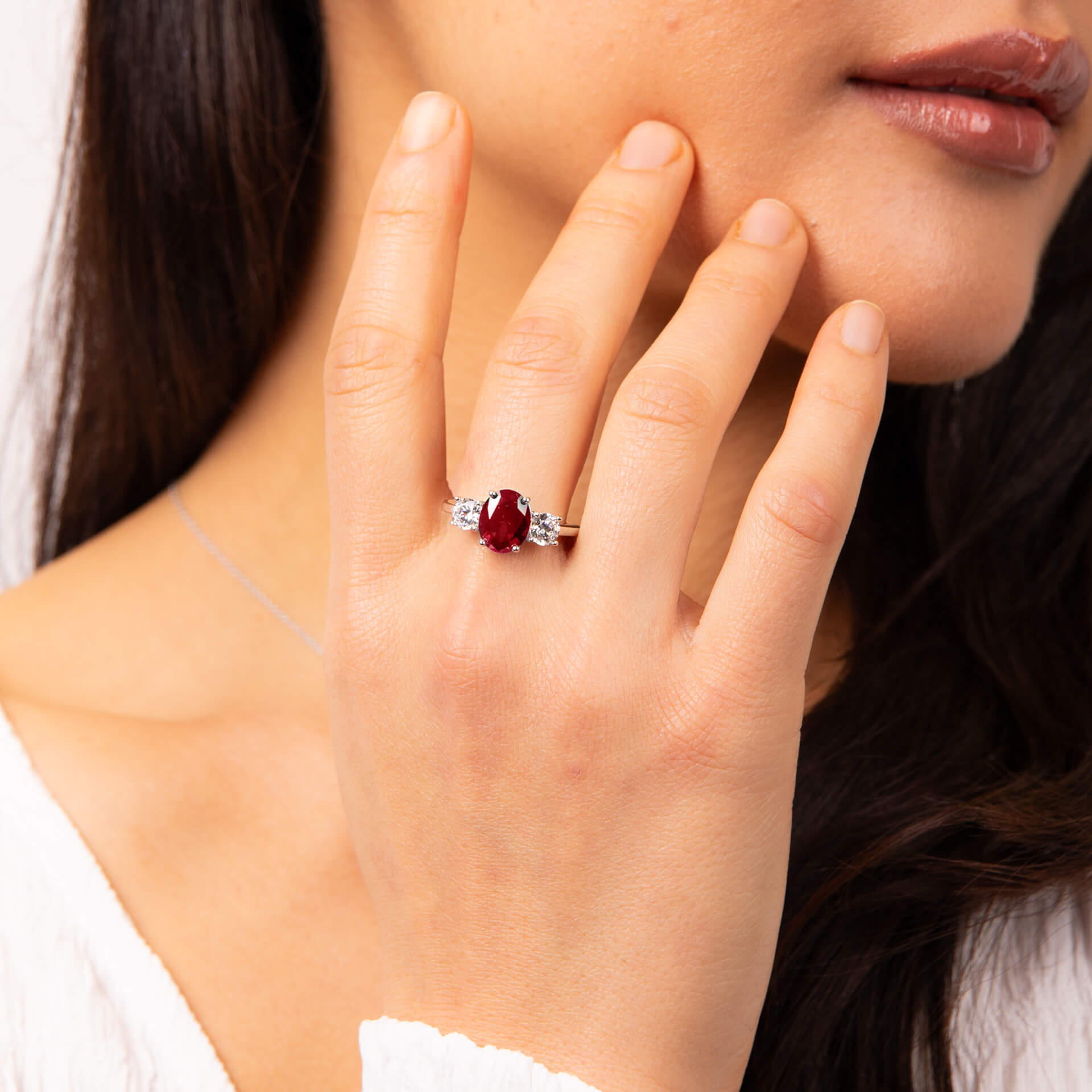 Diamonfire Oval-Trilogie-Ring