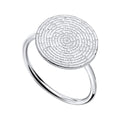 Beginnings Ripple Texture Round Disc Ring