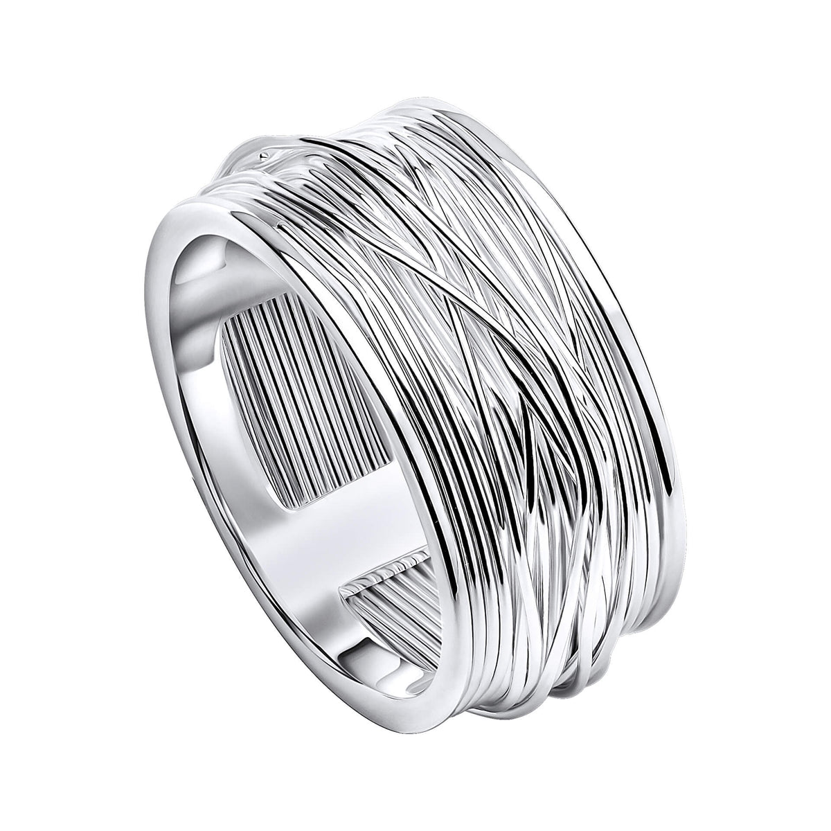 Beginnings Wrapped Wire Wide Band Ring