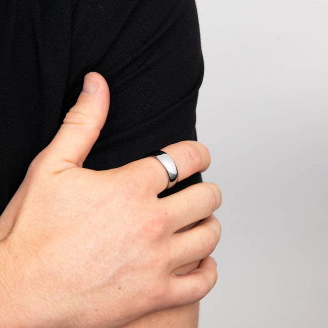 Fred Bennett Plain Polished Tungsten Ring