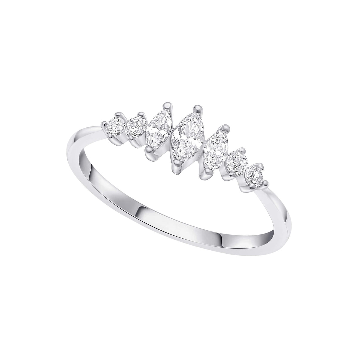 Beginnings Graduated Marquise Cubic Zirconia Ring