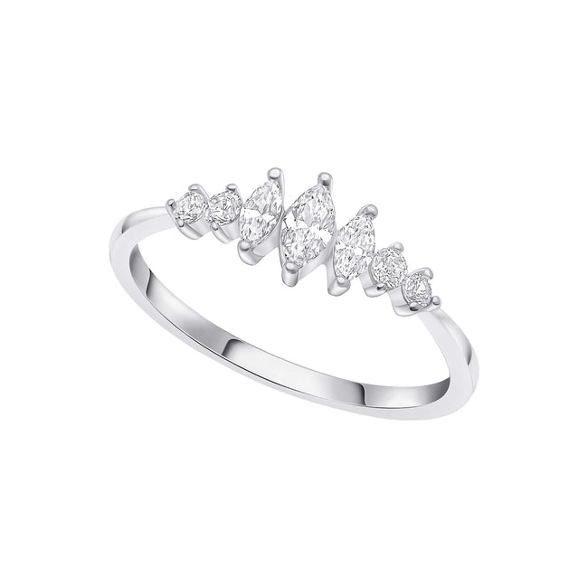 Beginnings Graduated Marquise Cubic Zirconia Ring