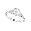 Beginnings Emerald and Baguette Cut Trilogy Ring