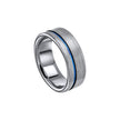 Fred Bennett Blue Inlay Tungsten Ring