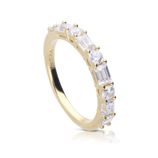 Diamonfire Baguette and Round Zirconia Ring