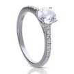 Diamonfire Oval Cut Solitaire Ring with Pave Shoulders