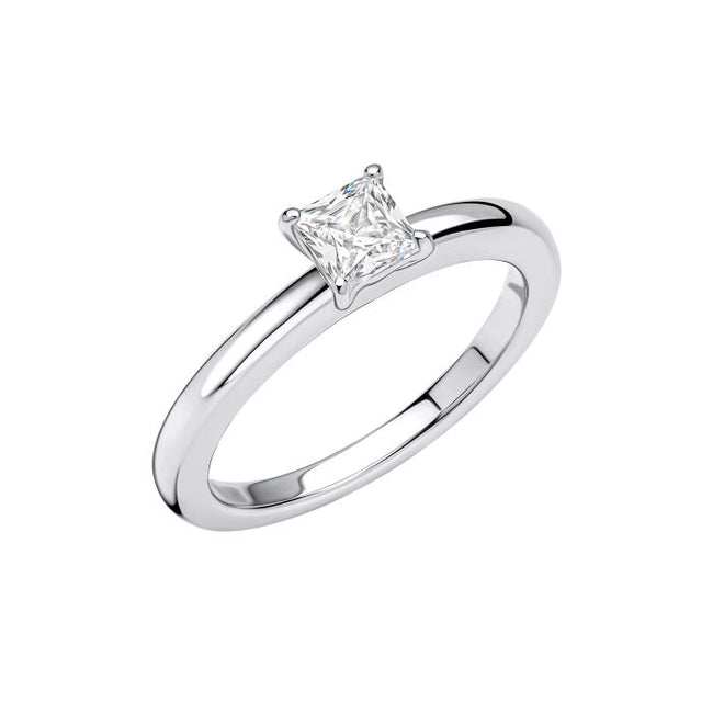 Diamonfire Solitärring mit vier Krallen und quadratischem Stein